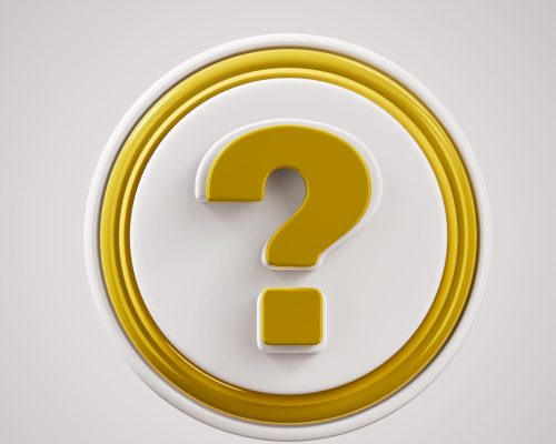 Question mark icon isolated 3d render illustration Question mark icon isolated 3d render illustration